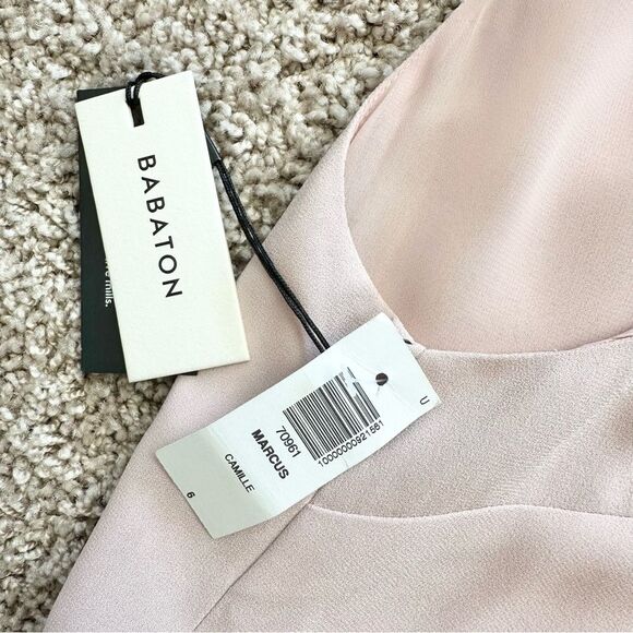 NWT Aritzia Babaton Marcus Jumpsuit in Camille Pink Size 6 - Picture 8 of 9